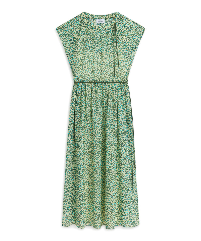 Machka Leopard Print Dress Green