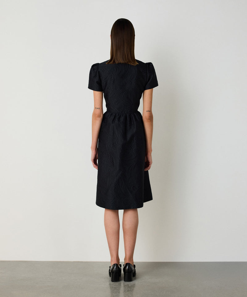 Machka Jacquard Dress Black