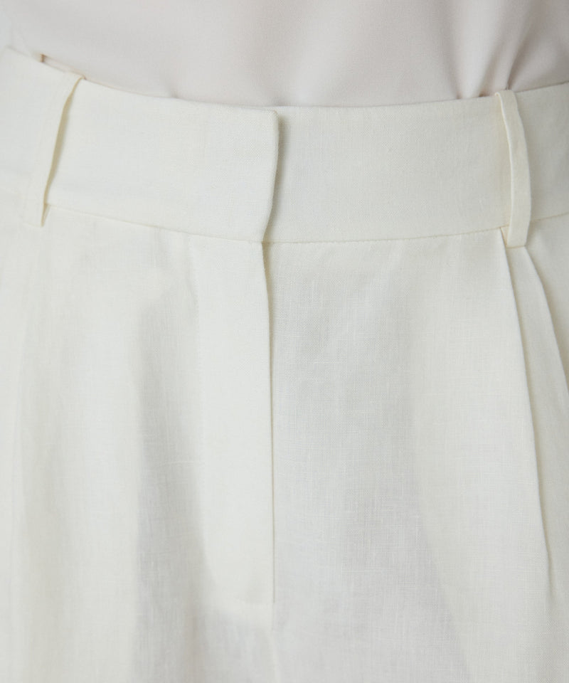 Machka Wide-Cut Linen Trousers White
