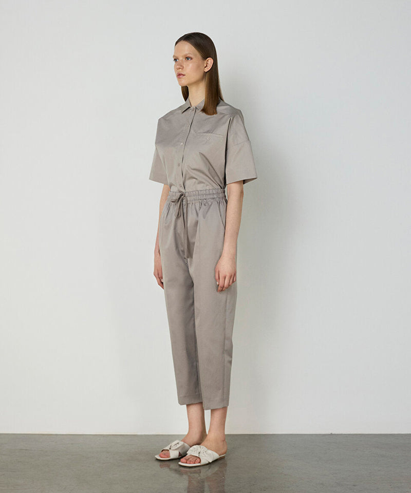 Machka Elastic Waist Trousers Stone
