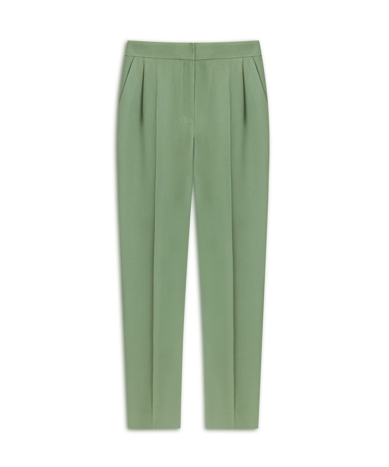 Machka Darted Crepe Trousers Green