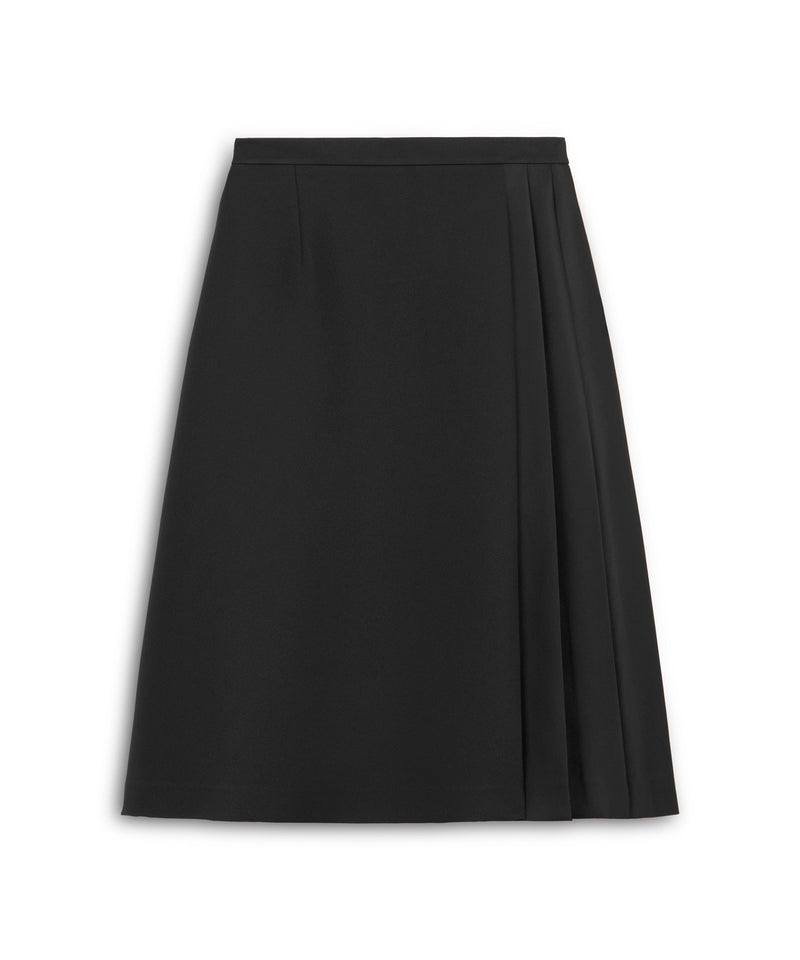 Machka High Waist Pleated Skirt Black