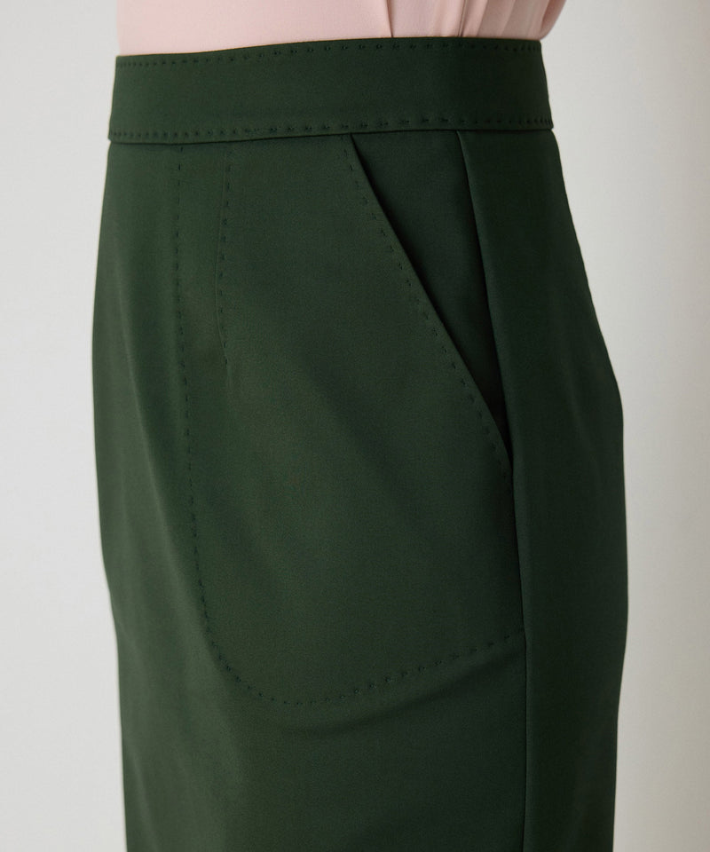 Machka Darted Pencil Skirt Green