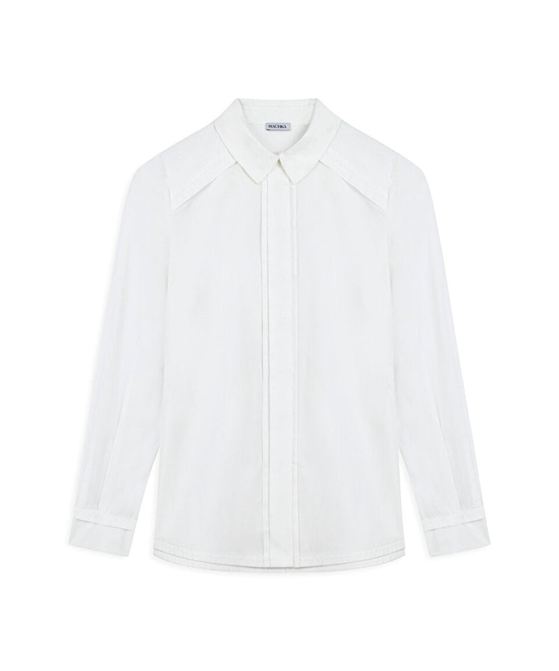 Machka Ribbed Poplin Shirt White