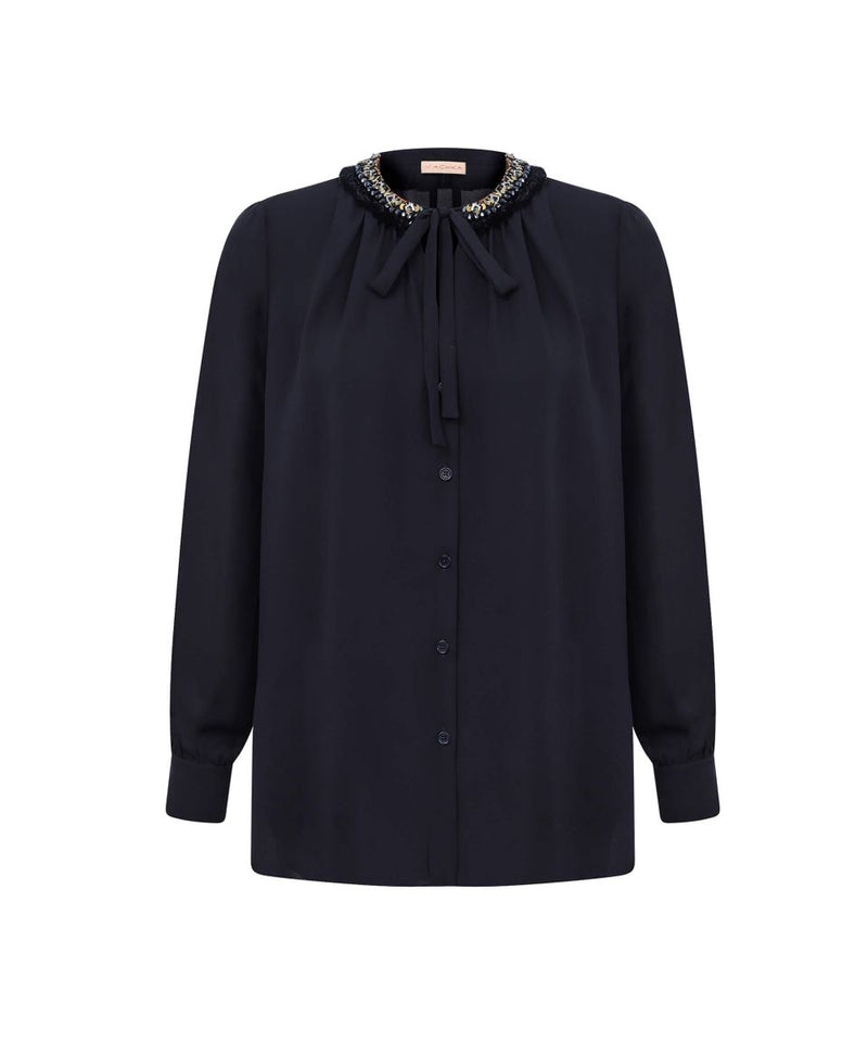 Machka Jewel-Embellished Shirt Indigo