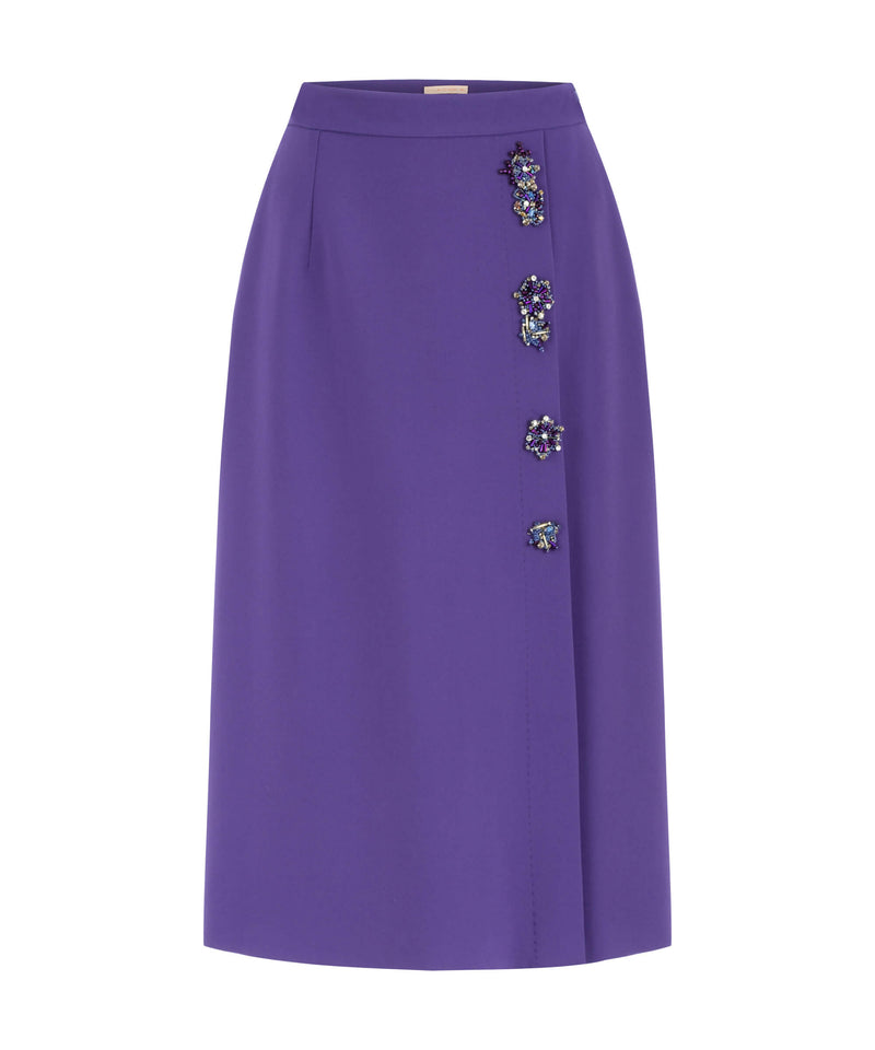 Machka Module-Embroidered Skirt Purple