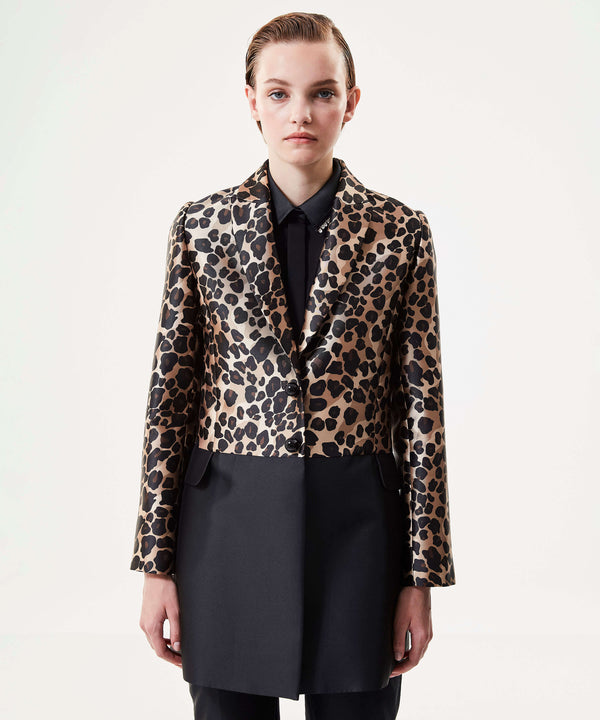 Machka Leopard Print Jacket Beige