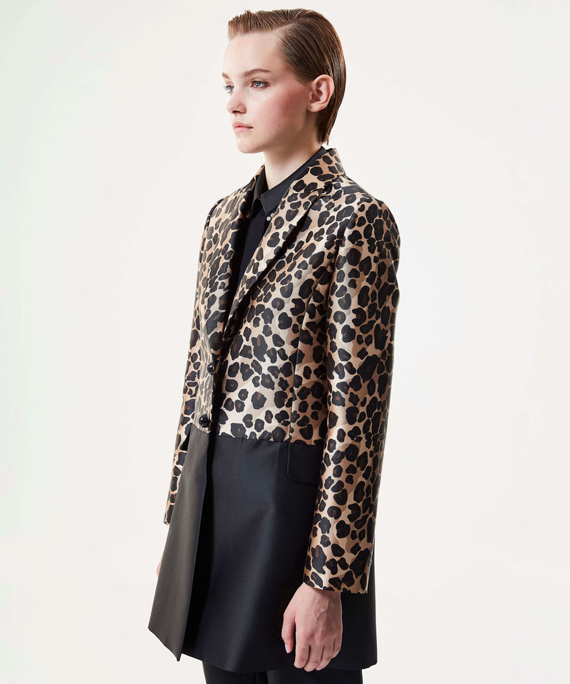 Machka Leopard Print Jacket Beige