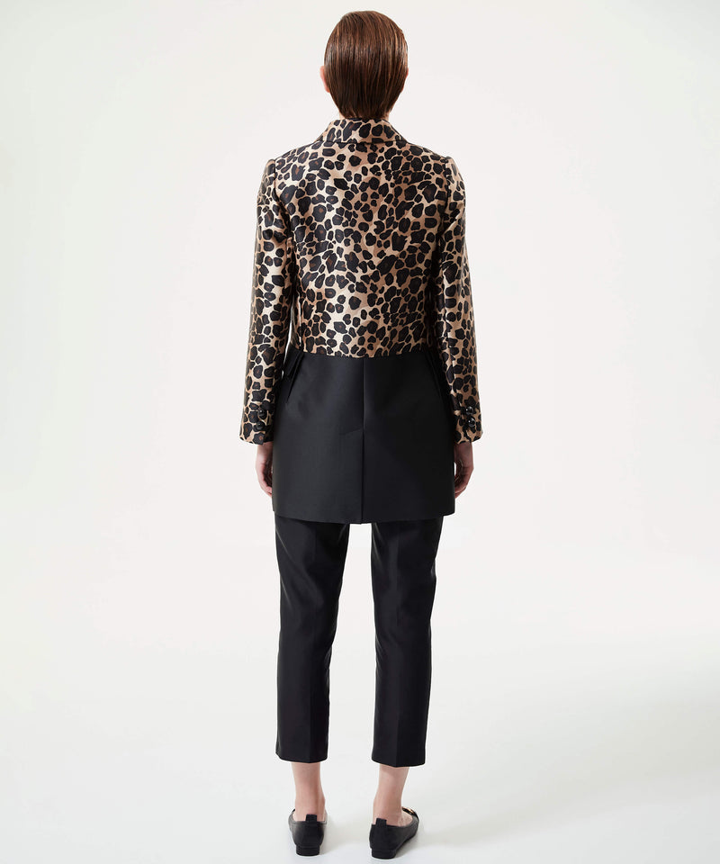 Machka Leopard Print Jacket Beige