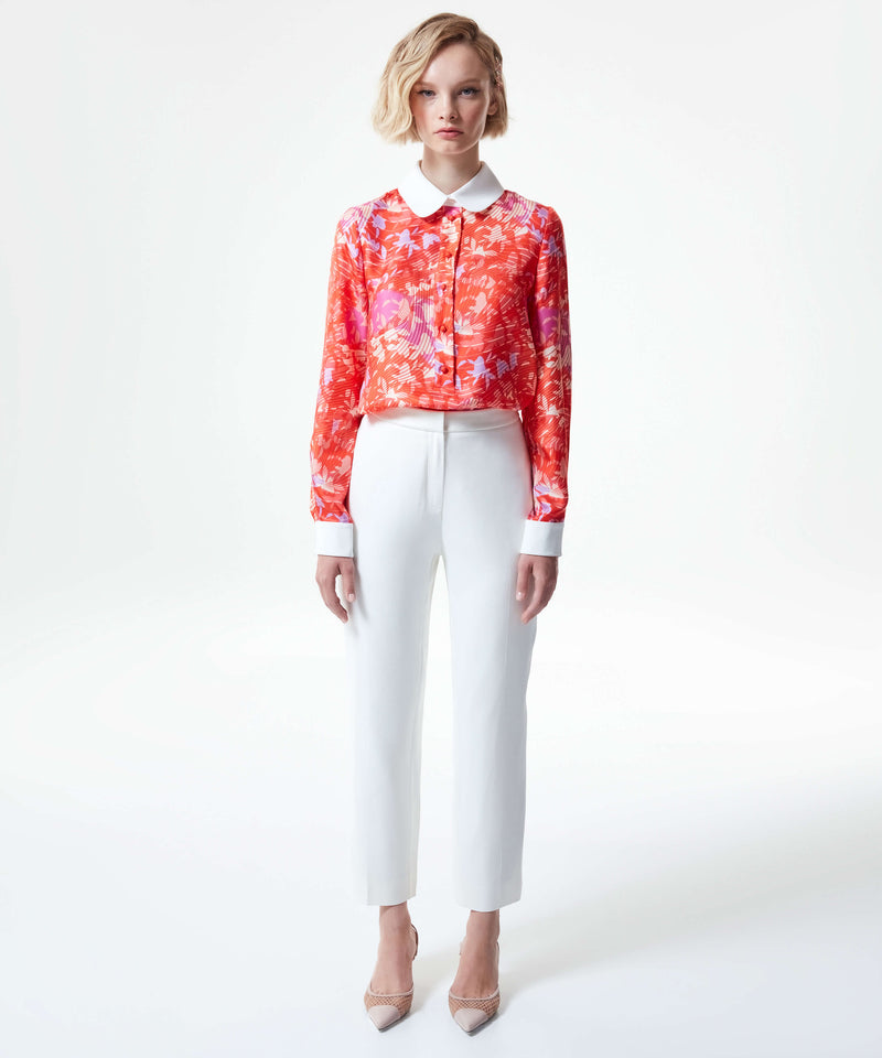 Machka Floral Printed Blouse Pomegranate