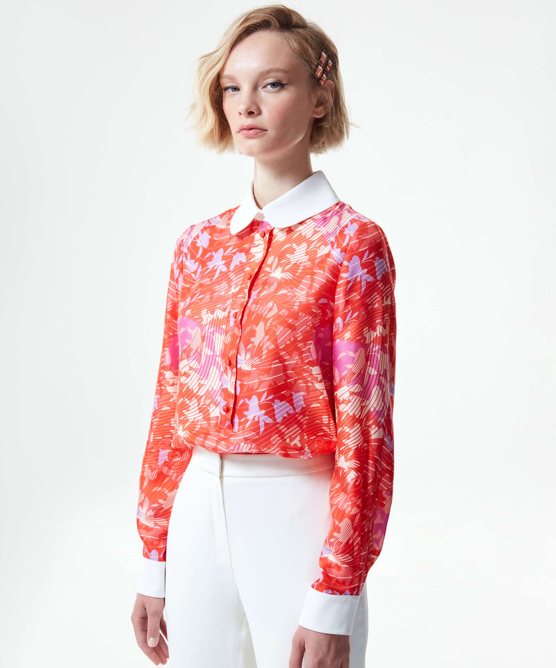 Machka Floral Printed Blouse Pomegranate