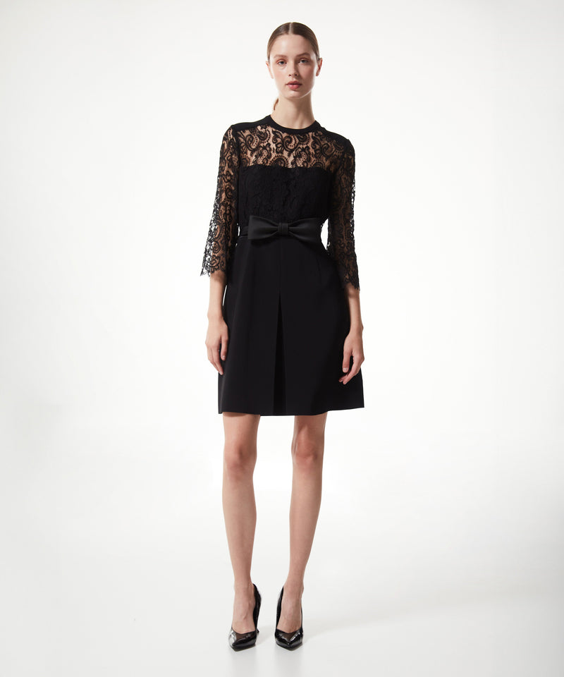 Machka Two Piece Look Lace Dress Black