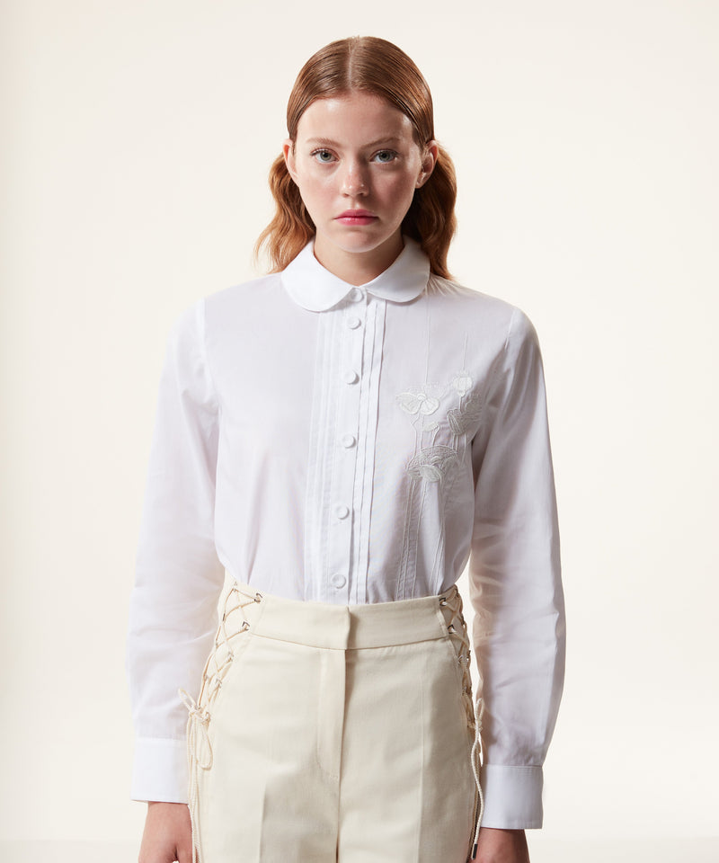 Machka Solid Tie Detail Trousers Off White