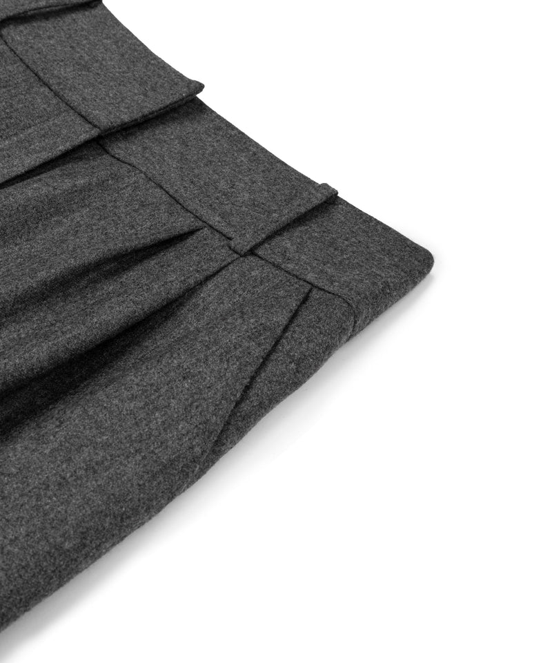 Machka Wool Blend Cigarette Fit Trousers Grey