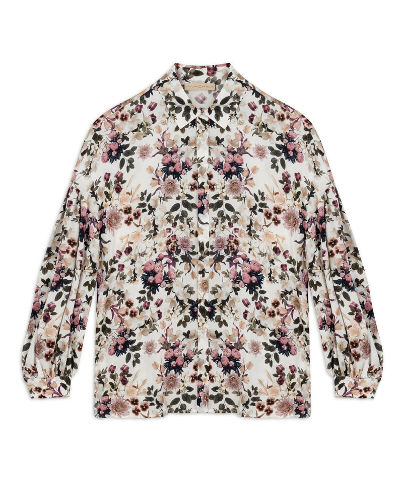 Machka Floral Printed Relaxed Fit Shirt Old Rose