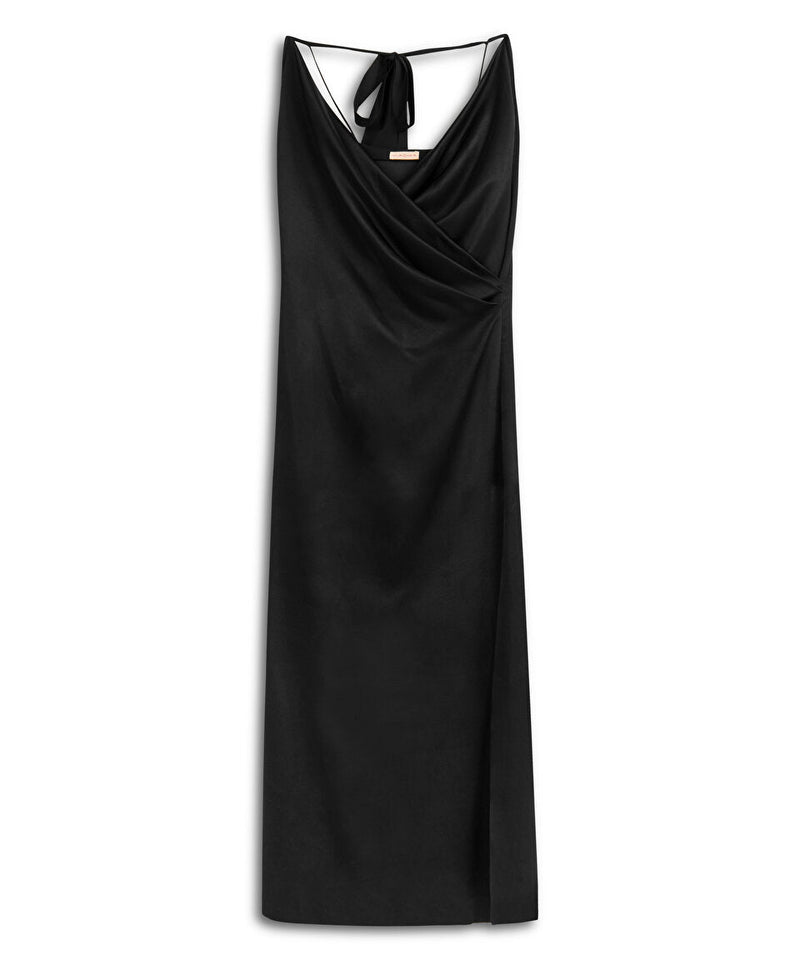 Machka Draped Maxi Dress Black