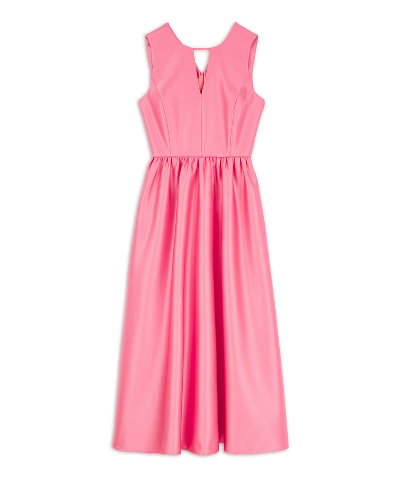 Machka Satin Duchess Midi Dress Coral