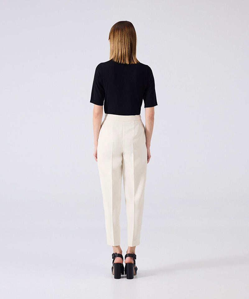 Machka Cigarette Fit Trousers Off White