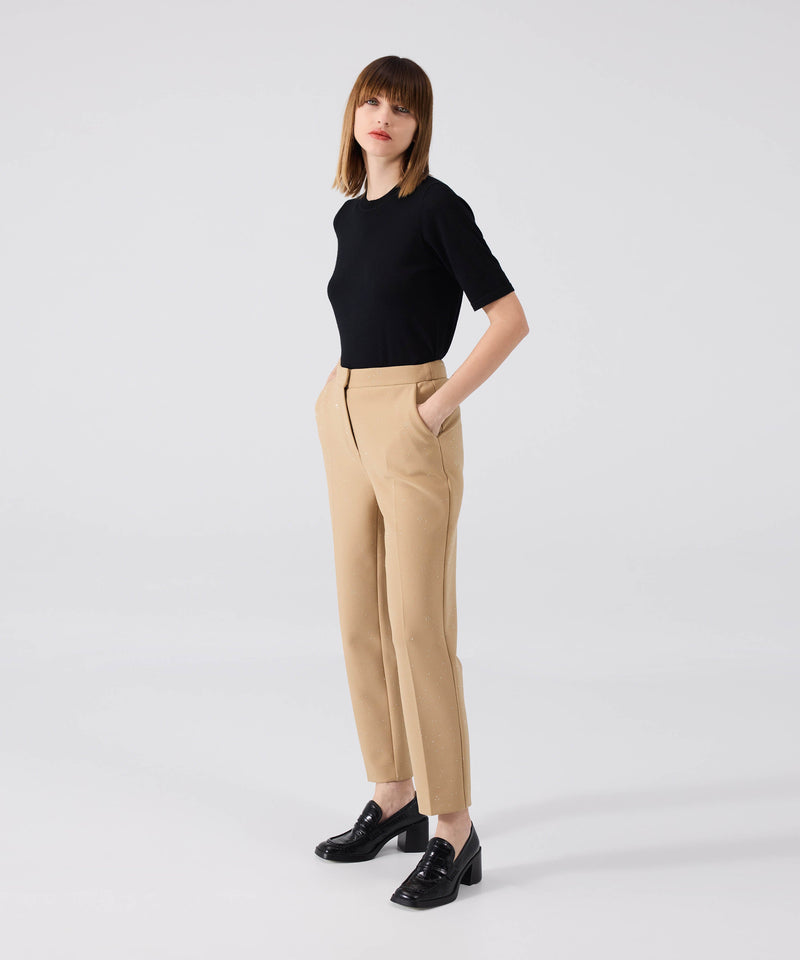 Machka Hotfix Printed Trousers Natural