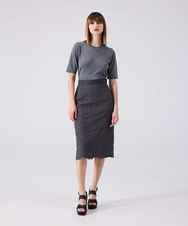 Machka Scallop Skirt Anthracite