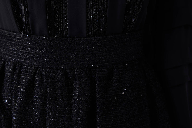 Machka Sequined Midi Skirt Black