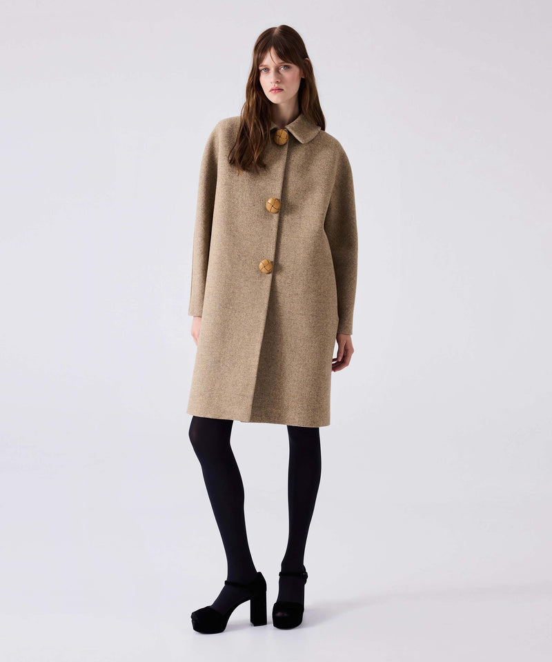 Machka Buttoned Wool Coat Beige