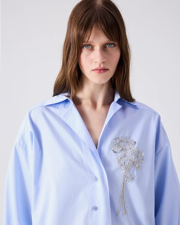 Machka Embellished Detail Shirt Blue