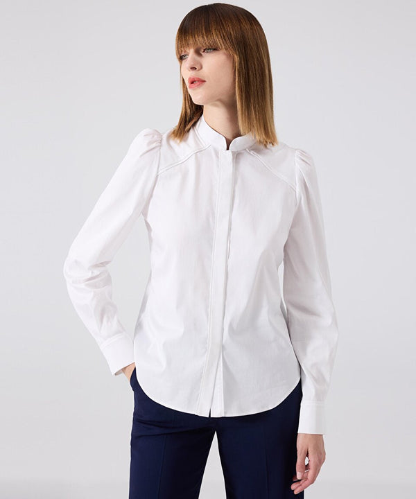 Machka Judge Collar Shirt White