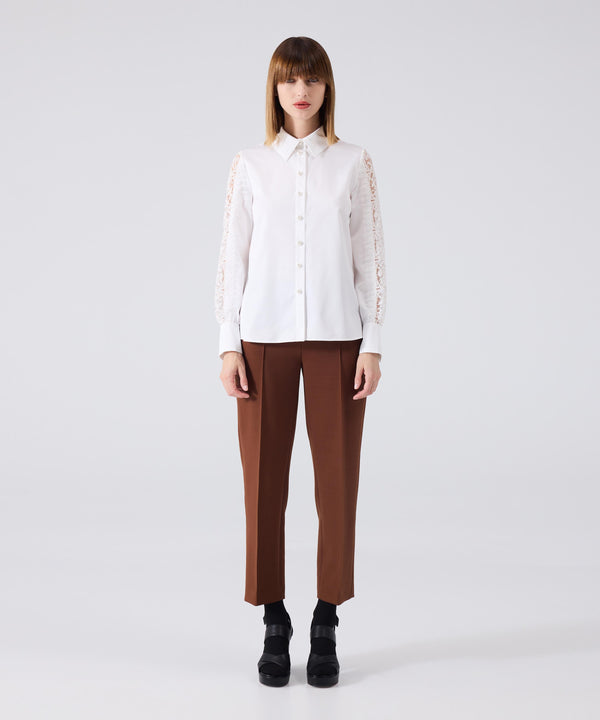 Machka Lace Mix Shirt Off White