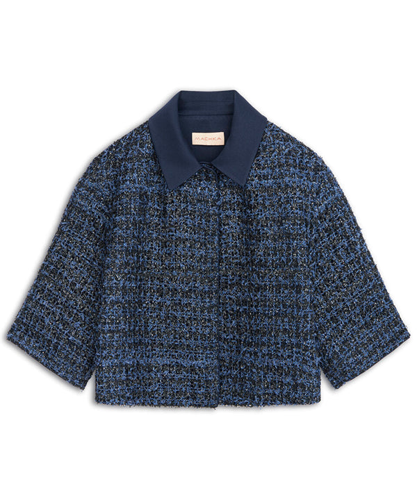 Machka Tweed Cape Navy