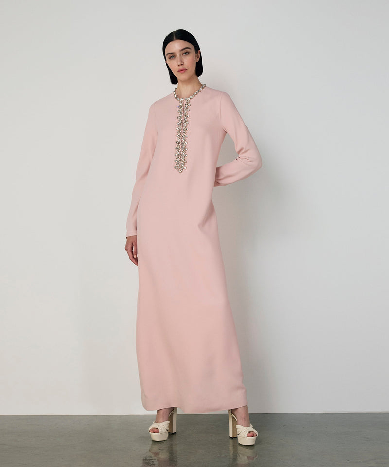 Machka Embroidered Maxi Dress Powder