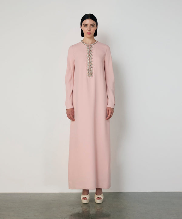 Machka Embroidered Maxi Dress Powder