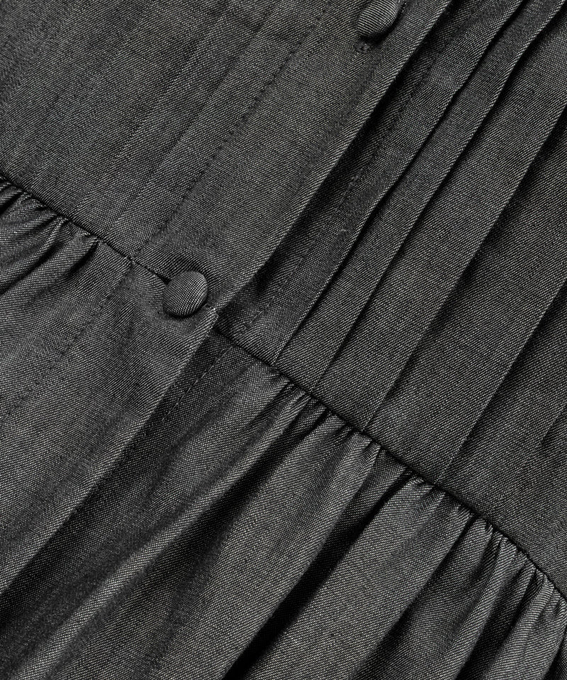 Machka Ribbed Poplin Dress Anthracite