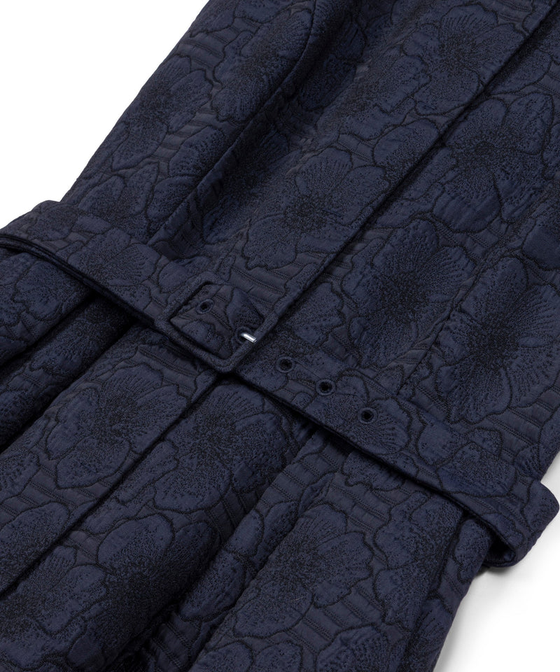 Machka Floral Jacquard Dress Navy