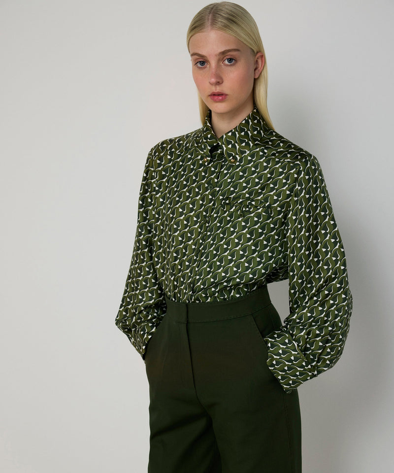 Machka Wide-Leg Trousers Dark Green