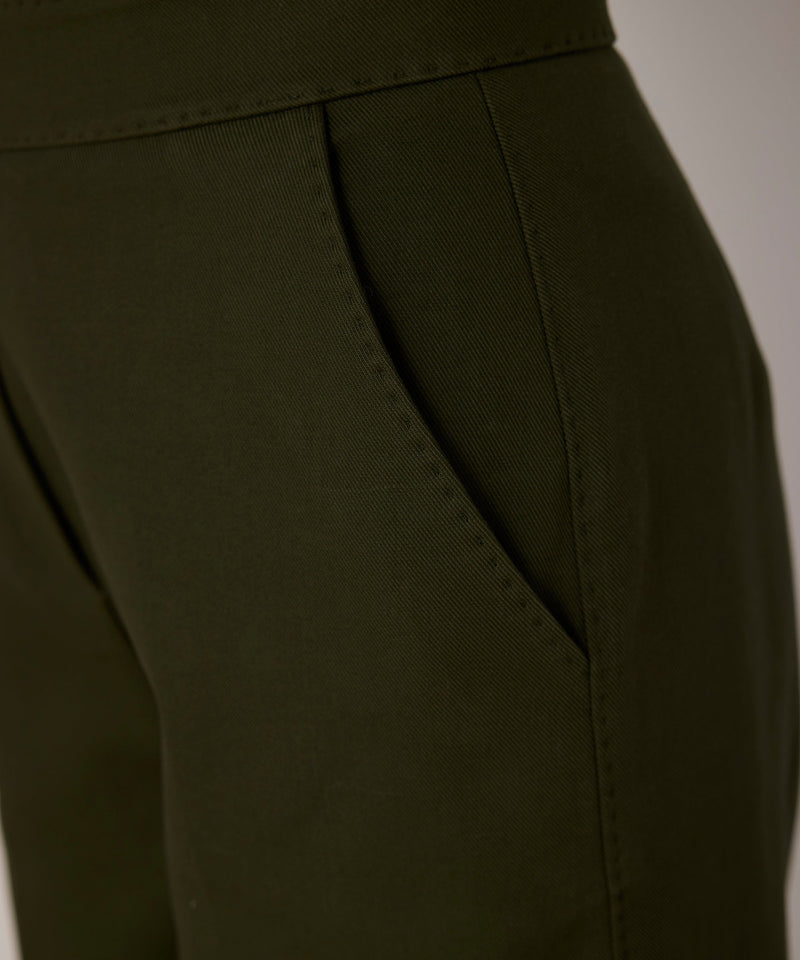 Machka Wide-Leg Trousers Dark Green