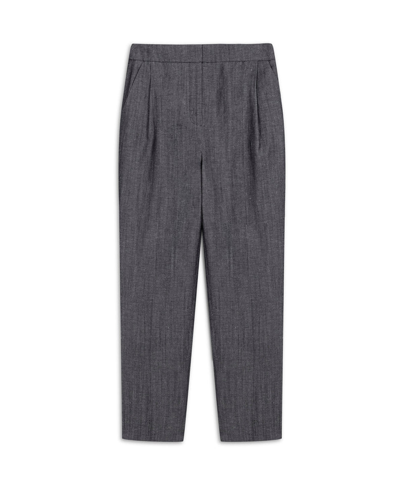 Machka Wool Cigarette Fit Trousers Anthracite