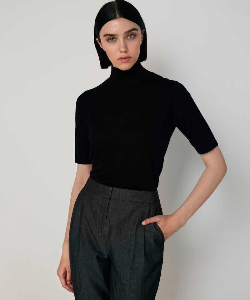 Machka Wool Cigarette Fit Trousers Anthracite