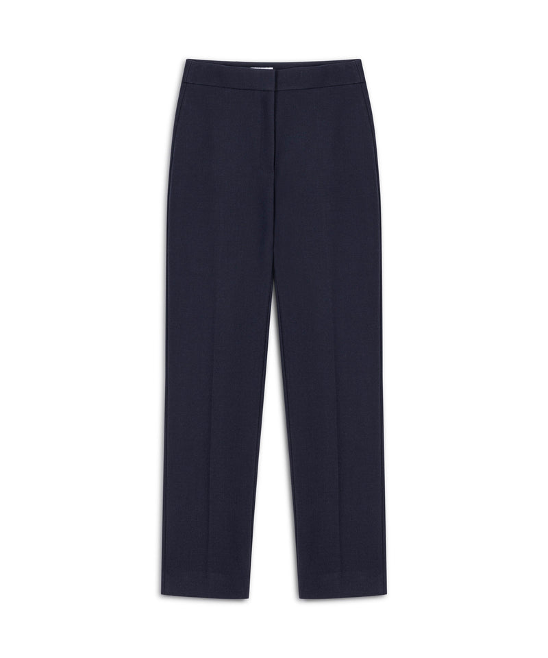 Machka Pocketed Cigarette Fit Trousers Navy