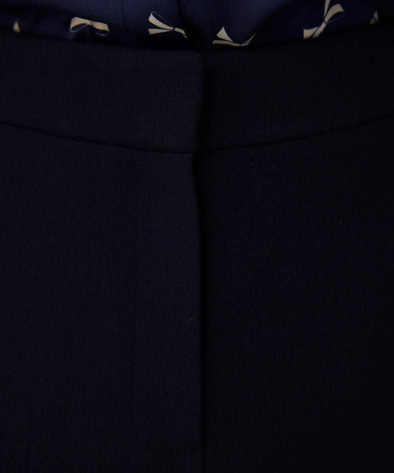 Machka Pocketed Cigarette Fit Trousers Navy