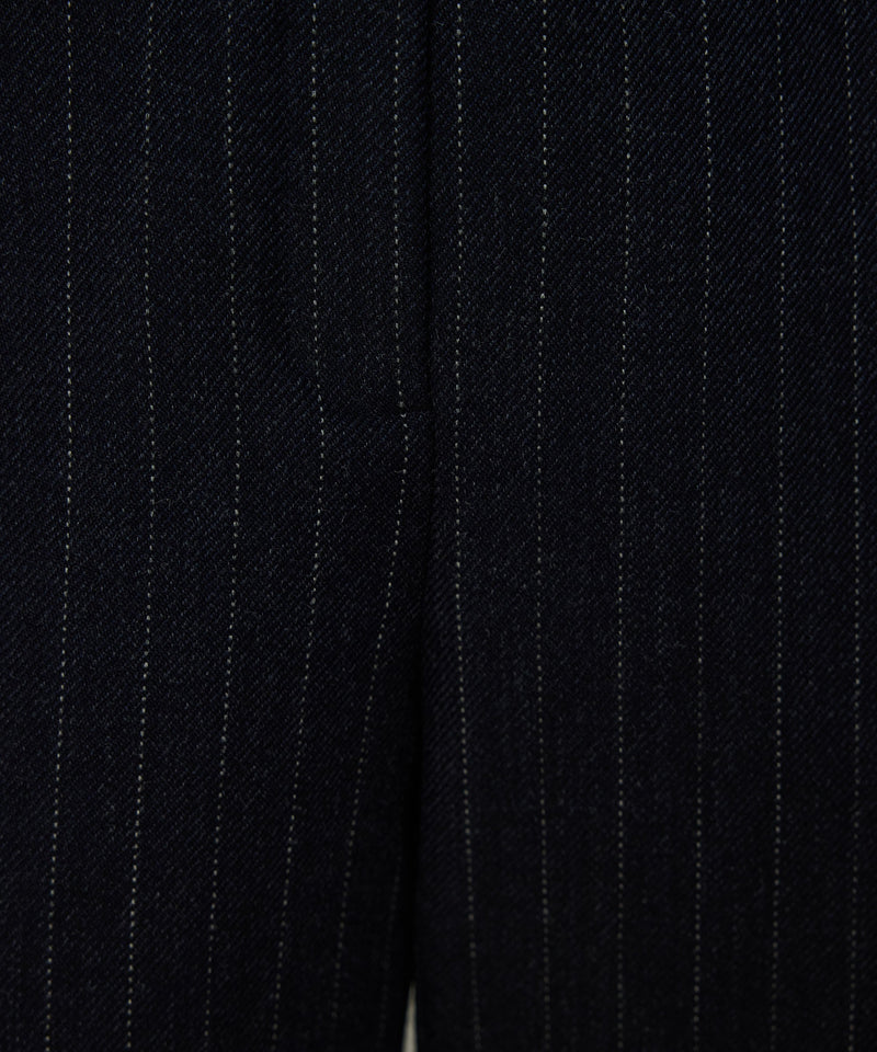 Machka Striped Wool Trousers Navy