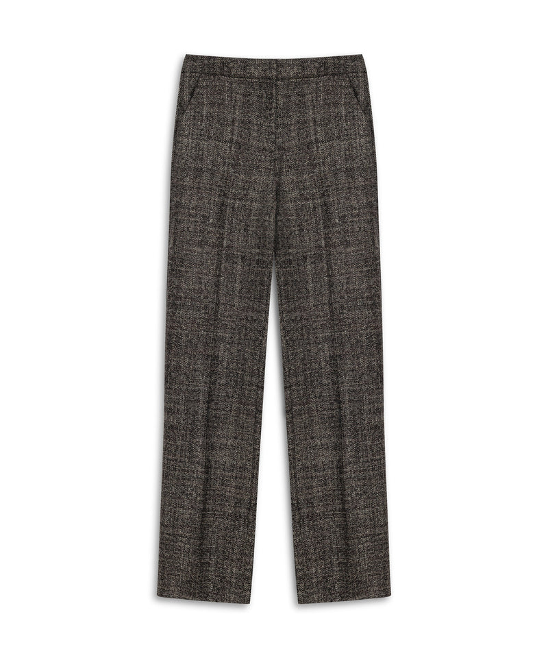 Machka Wide-Leg Wool Trousers Dark Brown