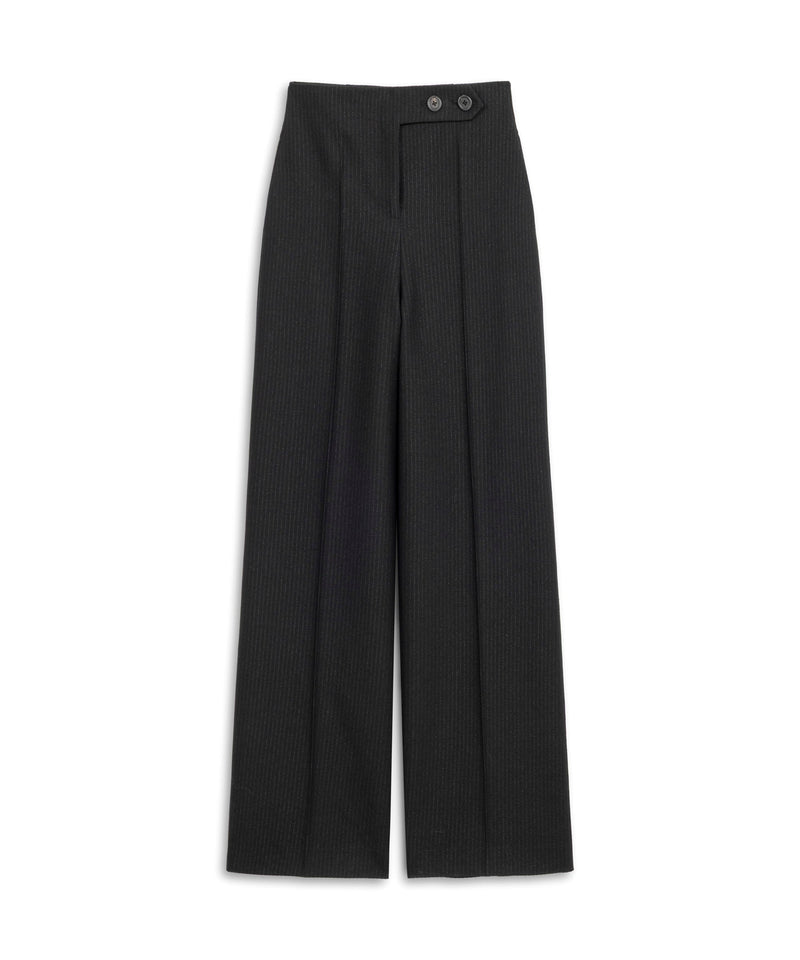 Machka Button-Detail Wool Trousers Black