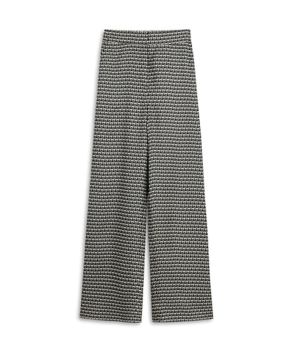 Machka Geometric Pattern Trousers Black