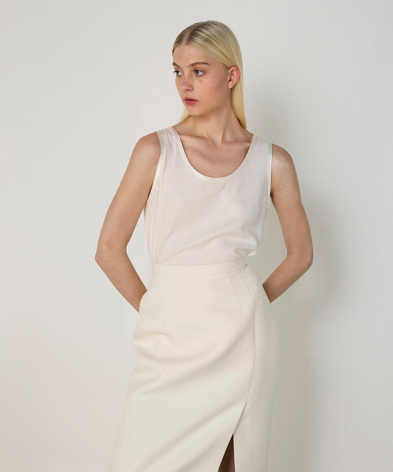 Machka Crepe Skirt Ecru