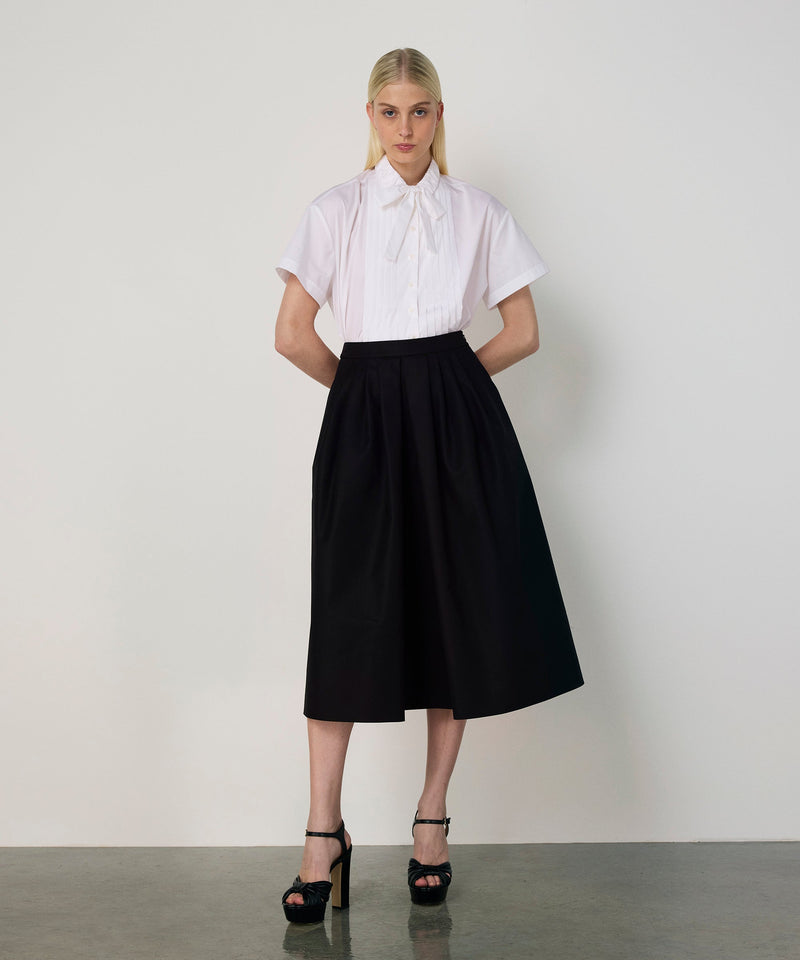 Machka Pleated Midi Skirt Black