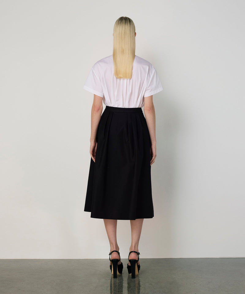 Machka Pleated Midi Skirt Black