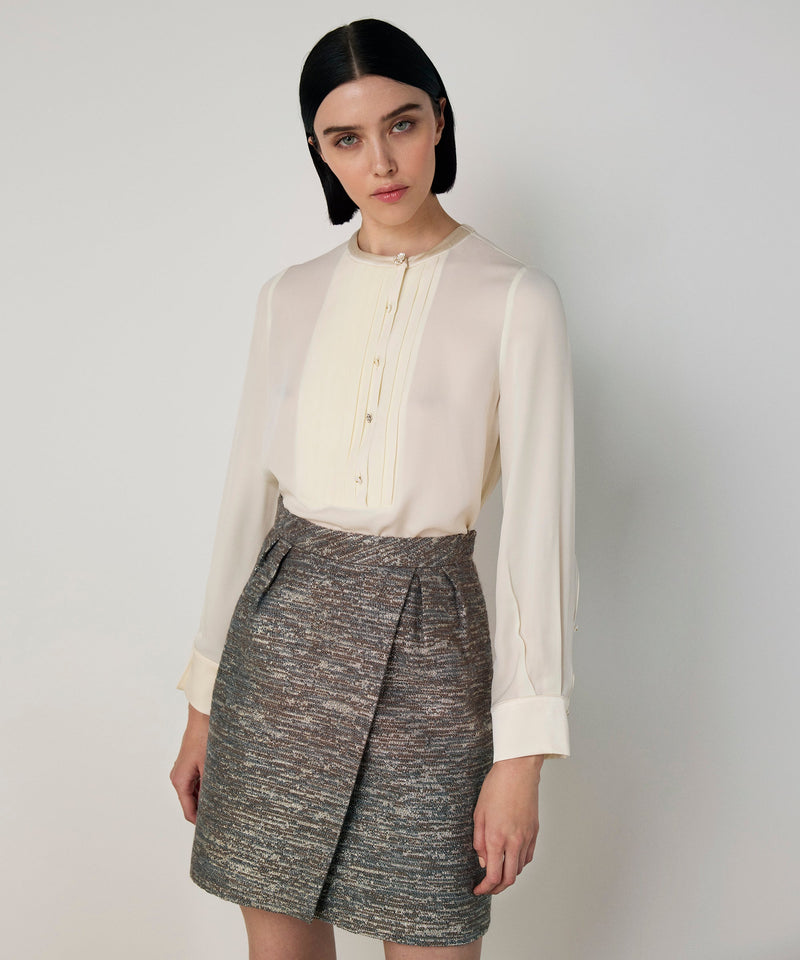 Machka Jacquard Mini Skirt Beige