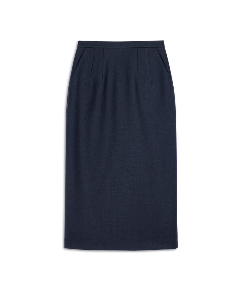 Machka Midi Pencil Skirt Navy