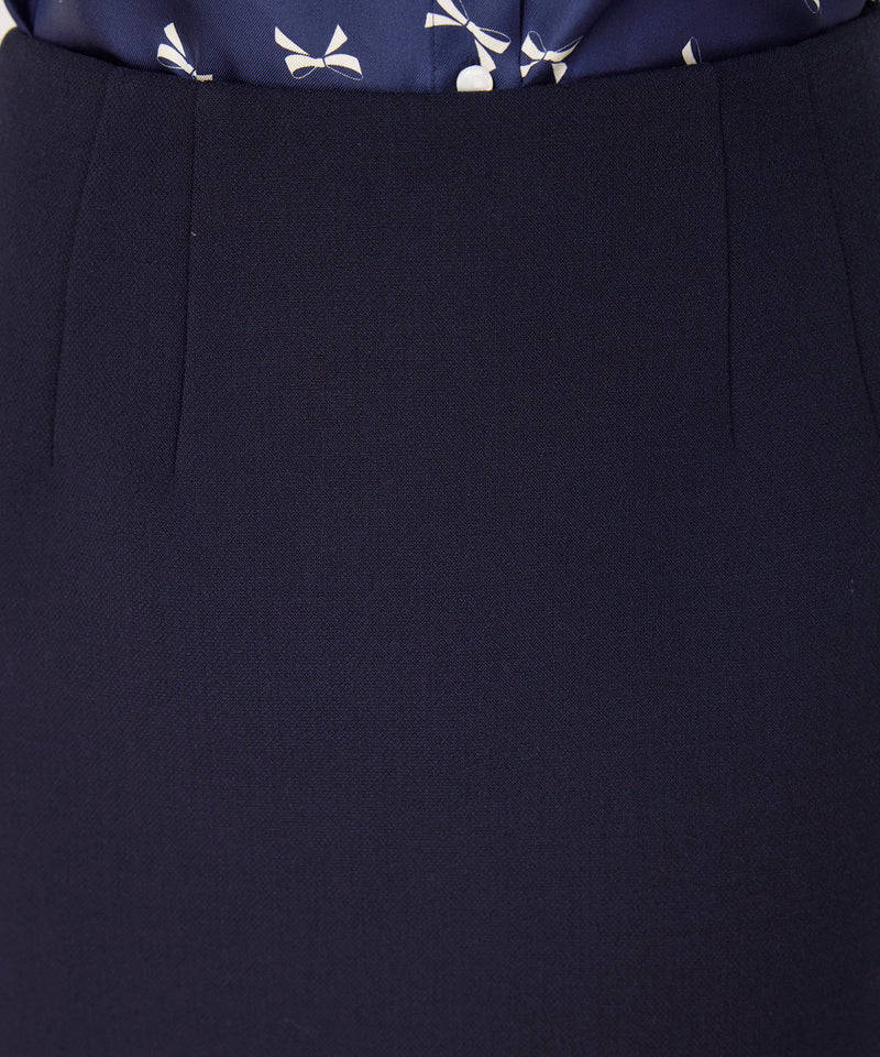 Machka Midi Skirt With Slit Navy